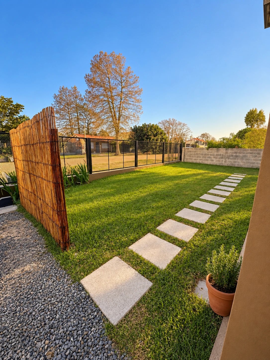 Apolo I, jardín y camino de acceso
