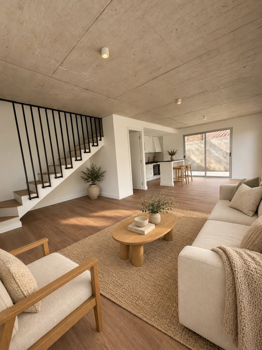Apolo III, living y escalera