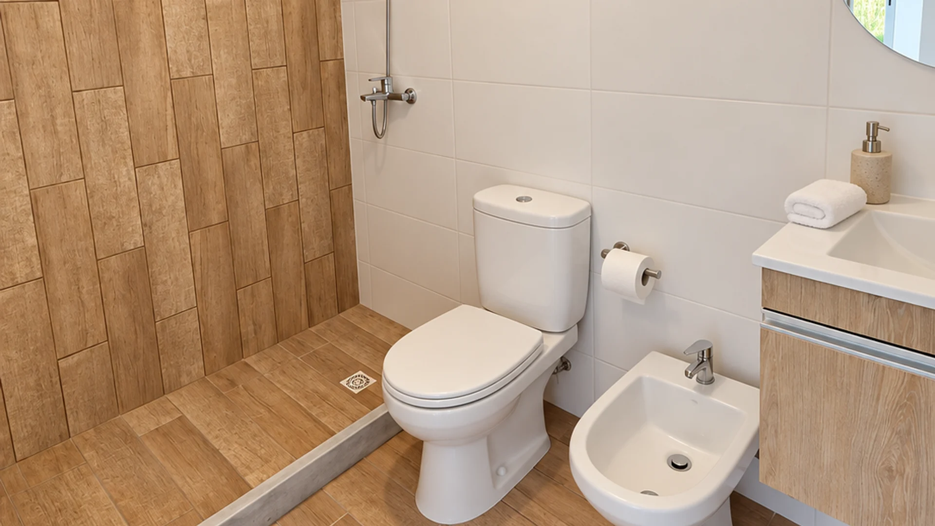 Apolo II, baño con ducha